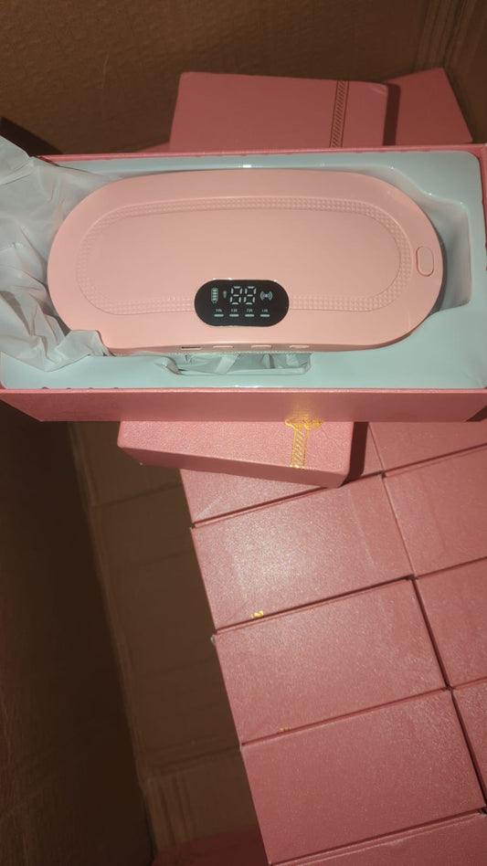 Menstrual Cramp Relief Belt with Heat and Vibration | Adjustable Pain Relief Device